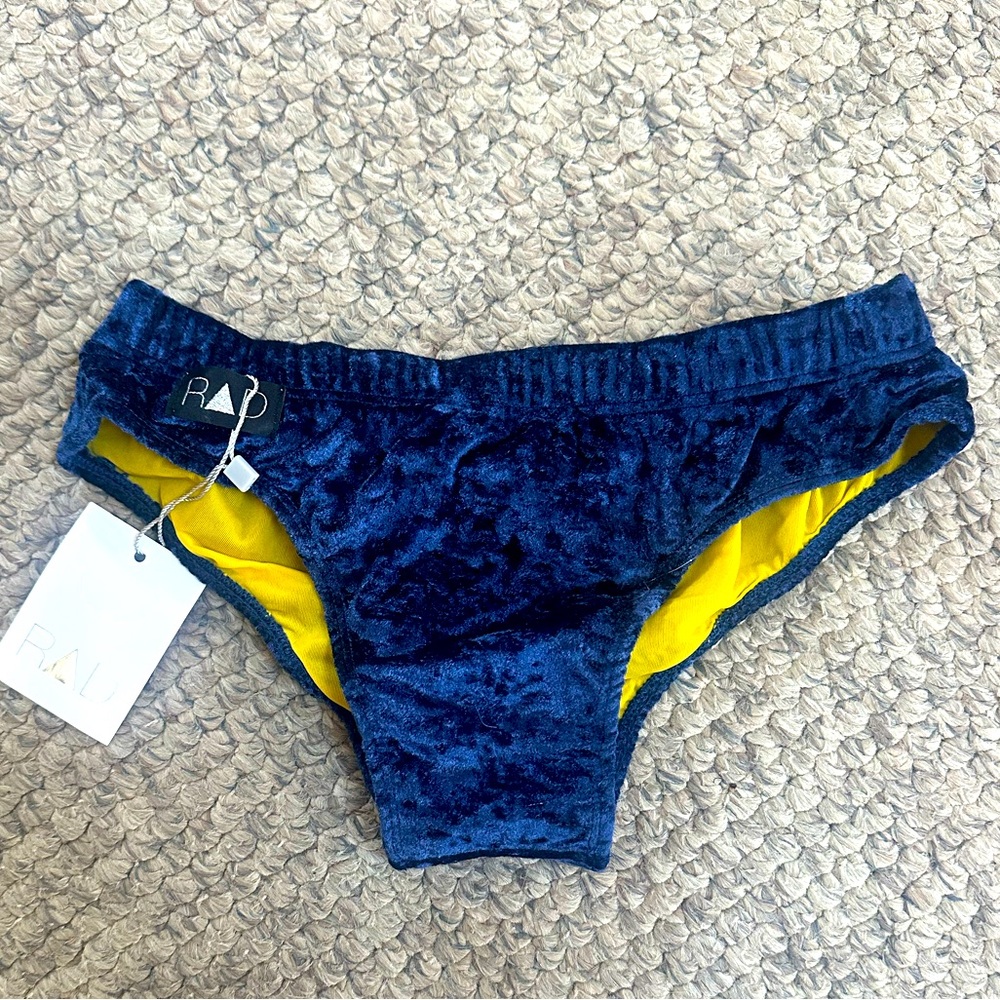 BNWT RAD Polewear navy velvet pole dance shorts